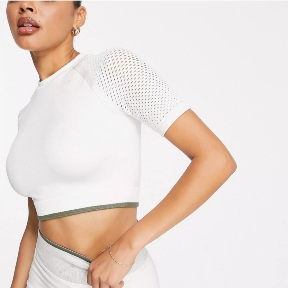 ADIDAS Originals x IVY PARK knit crop top in off white Sz M